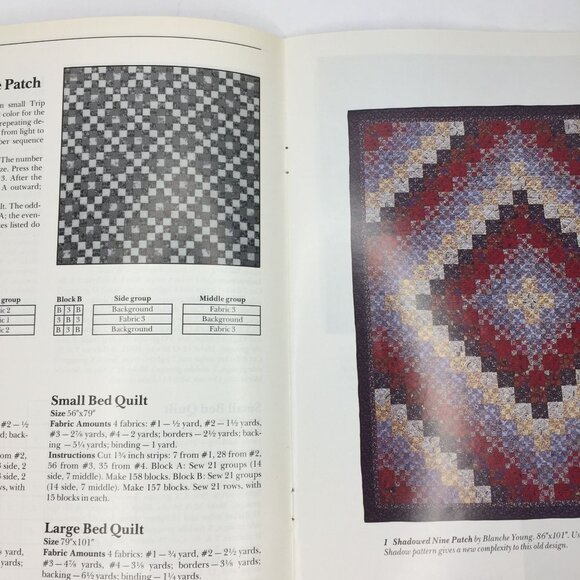 Vintage 1991 Nine Patch Wonders Quilt Book Blanche Young Helen Young Frost - Picture 5 of 10